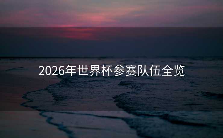 2026年世界杯参赛队伍全览